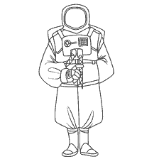 coloring page: Coloring of the character Among As in a suit