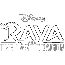 Coloring with the inscription "Rayya and the Last Dragon"