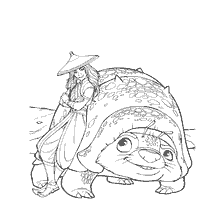 Drawing by Raya and her friend Tuk Tuk from Raya and the Last Dragon