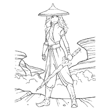Coloring Raya from Raya and the Last Dragon