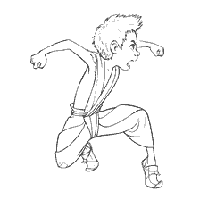 Coloring Boy Boone from Raya and the Last Dragon