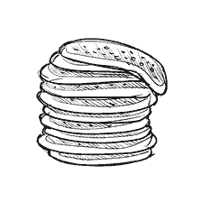 Dessiner une pile de crêpes pour les vacances Maslenitsa