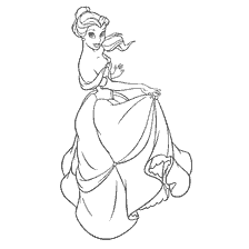 Image of Belle from Beauty and the Beast dancing in a beautiful dress