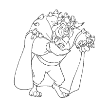 The Beast of Beauty and the Beast feeds the birds