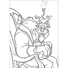 Drawing of the Beast with a heart that represents love