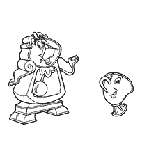 Painting for Butler Cogsworth and Chip from Beauty and the Beast