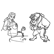 Belle and the Beast at the Magic Flower