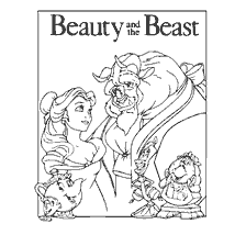 Jewelry with Beauty and the Beast, characters from the cartoon
