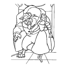 Belle and the Beast in Coloring
