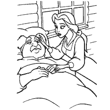 Belle cares for a sick father