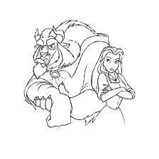 Coloring Beauty and the Beast