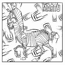 página para colorir: Colorido por Zebra Marti de Madagascar