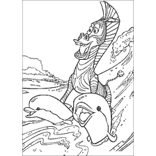 página para colorir: Colorir Madagascar: Marty e os golfinhos