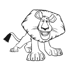 página para colorir: Colorido por Lion Alex de Madagascar