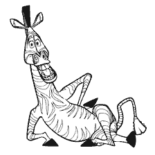 página para colorir: Zebra Marti do desenho animado Madagascar na coloração