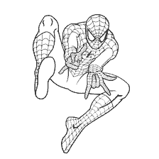 kolorowanka: Kolorowanki Spider-Man w skoku