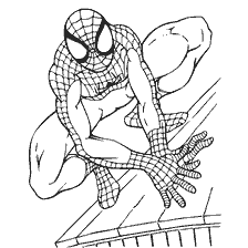 kolorowanka: Kolorowanki Spider-Man w pozycji atakującej