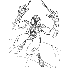 kolorowanka: Kolorowanki Spider-Man w dynamicznej pozycji