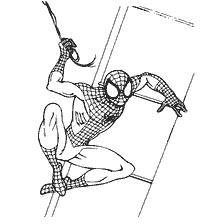 kolorowanka: Spider-Man w pozycji Holding a Lope