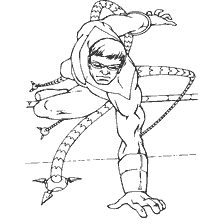 kolorowanka: Spider-Man z manierami Dr. Octopus