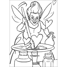 La fata madrina di Shrek sul libro colorante