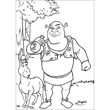 Shrek con pozione e asino