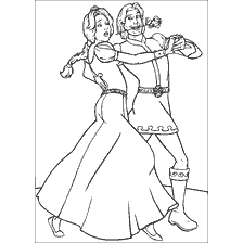 Disegno di Principe e Principe di Shrek per la colorazione