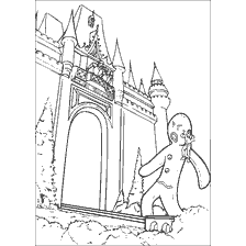 Colorare Shrek con il Sandman al Castello