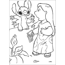 Coloring with Lilo and Stitch