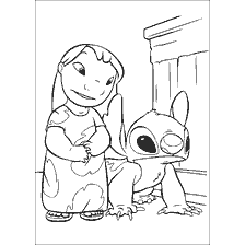 Coloring with characters Lilo and Stitch