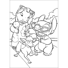Stitch is playing ice cream