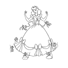 Cinderella in a beautiful dress