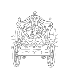 Cinderella and the prince in the carriage