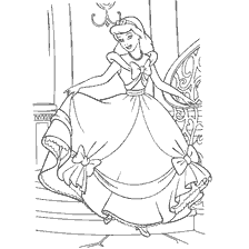 Cinderella kleuren in een mooie jurk