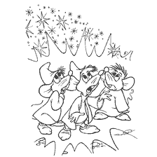 Drawing of small mice from the tale Cinderella