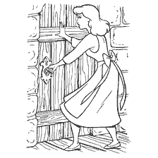 Cinderella pulls the door behind her