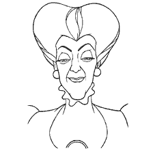 Stepmother Cinderella with a happy expression