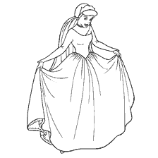 Coloring Cinderella in a new dress