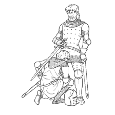 boyama sayfası: Knight ve onun başlangıç zamanında