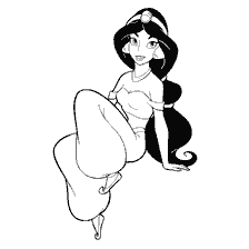 Prinses Jasmine in kleurboek