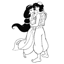 Prinses Jasmine en Aladdin