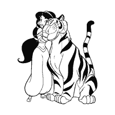 Prinses Jasmine en Raja die Tier