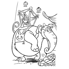 Aladdin with Prince Ali and the Elephant