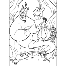 Aladdin with the Genie and the Magic Lamp