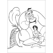 Coloring Aladdin and Ginny