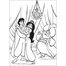 Aladdin and Jasmine with a plot character