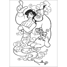 Coloring with Aladdin and Ginny