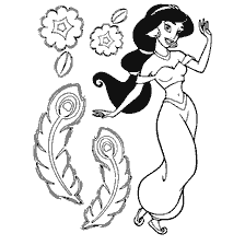 Coloring with Jasmine character and patterns