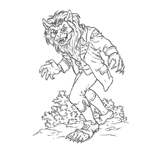 Werwolf Malerei zum Färben