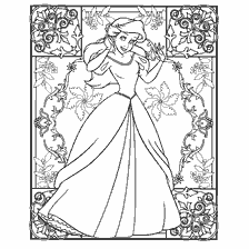 coloriage: Couleur Princesse Ariel de la Petite Sirène